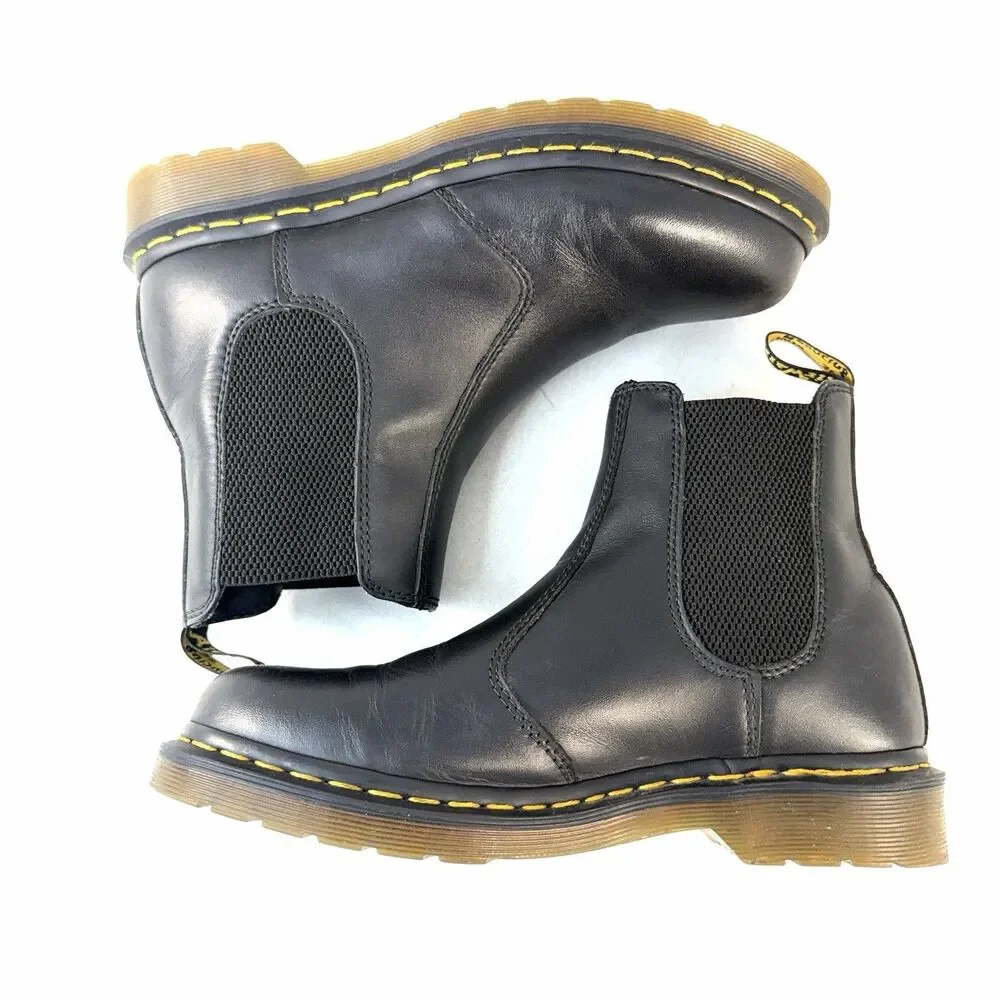 Dr Martens 2976 Bex Smooth Leather Chelsea Boots Black Unisex Men’s 8 / Womens 9